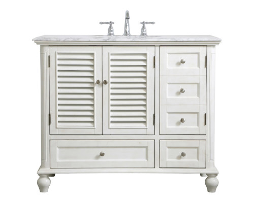 Elegant Bathroom Vanity - Antique White (VF30542AW)