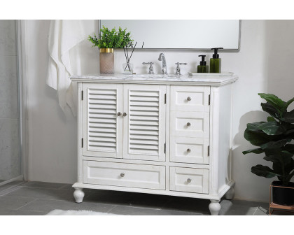 Elegant Bathroom Vanity - Antique White (VF30542AW)