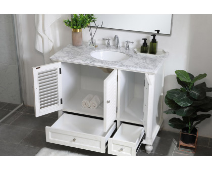 Elegant Bathroom Vanity - Antique White (VF30542AW)