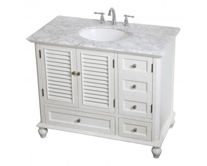 Elegant Bathroom Vanity - Antique White (VF30542AW)