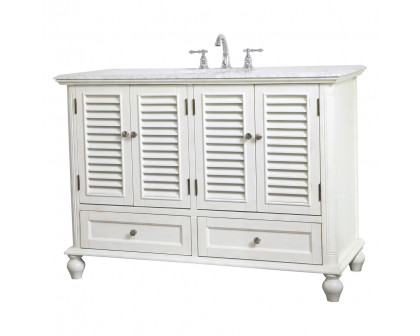 Elegant Bathroom Vanity - Antique White (VF30548AW)