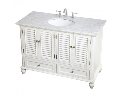 Elegant Bathroom Vanity - Antique White (VF30548AW)