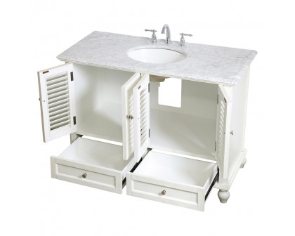 Elegant Bathroom Vanity - Antique White (VF30548AW)