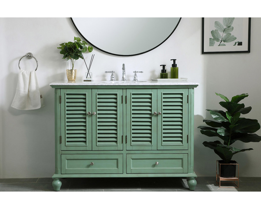 Elegant Bathroom Vanity - Vintage Mint (VF30548VM)