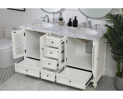 Elegant Bathroom Vanity - Antique White (VF30560DAW)