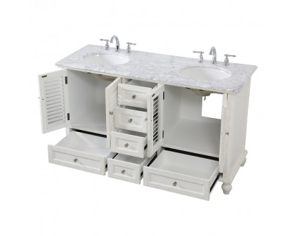 Elegant Bathroom Vanity - Antique White (VF30560DAW)