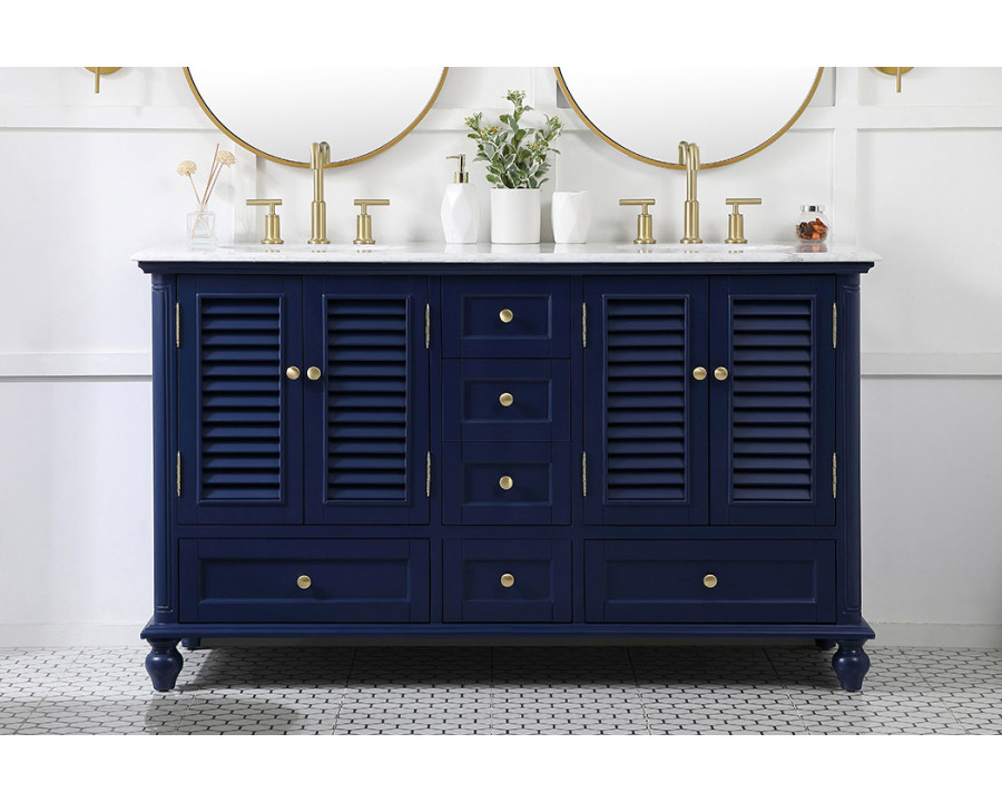 Elegant Bathroom Vanity - Blue (VF30560DBL)