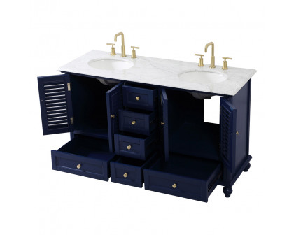 Elegant Bathroom Vanity - Blue (VF30560DBL)