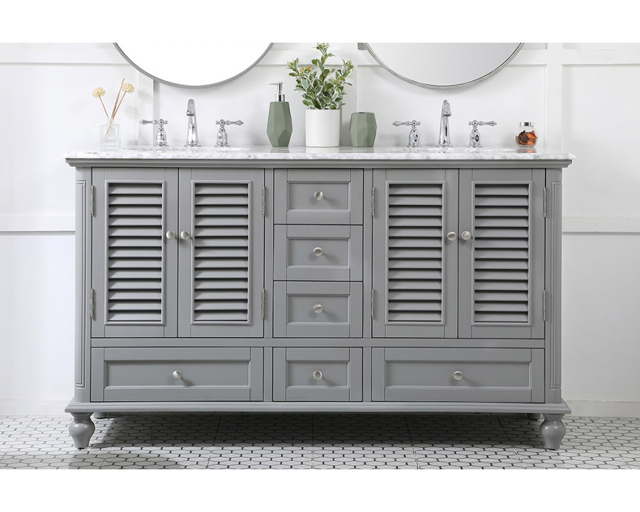 Elegant Bathroom Vanity - Gray (VF30560DGR)