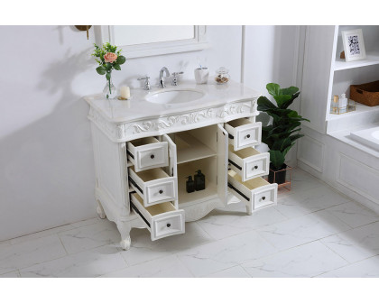 Elegant Bathroom Vanity - Antique White, L 42" (VF38842AW)