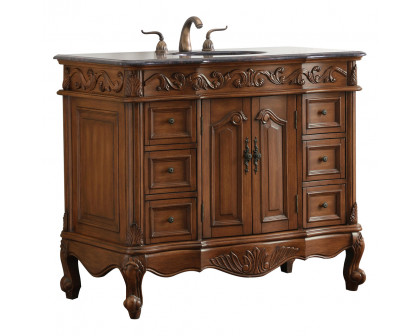 Elegant Bathroom Vanity - Teak, L 42" (VF38842TK)