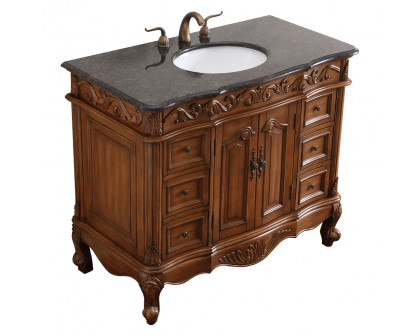 Elegant Bathroom Vanity - Teak, L 42" (VF38842TK)