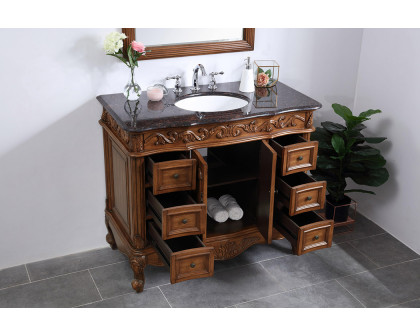 Elegant Bathroom Vanity - Teak, L 42" (VF38842TK)