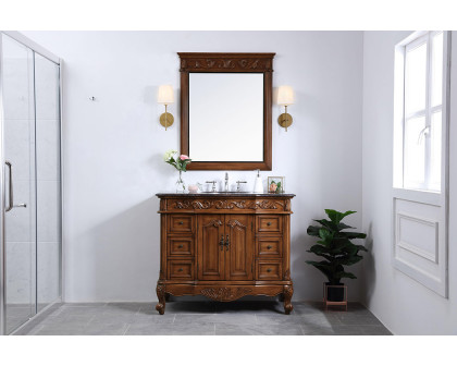 Elegant Bathroom Vanity - Teak, L 42" (VF38842TK)