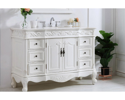 Elegant Bathroom Vanity - Antique White, L 48" (VF38848AW)