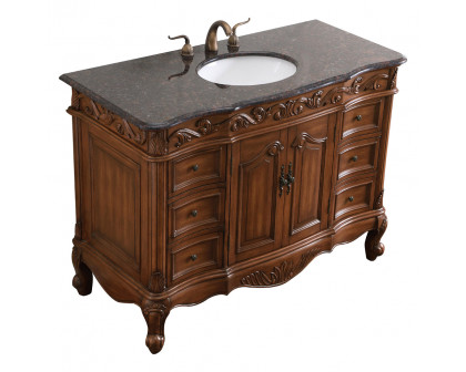 Elegant Bathroom Vanity - Teak, L 48" (VF38848TK)