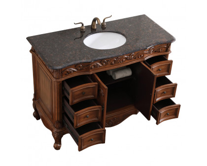 Elegant Bathroom Vanity - Teak, L 48" (VF38848TK)