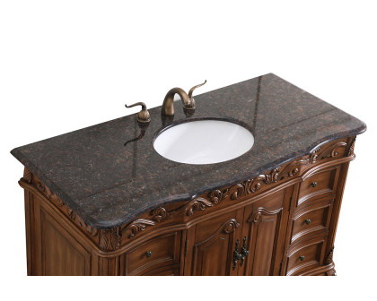 Elegant Bathroom Vanity - Teak, L 48" (VF38848TK)