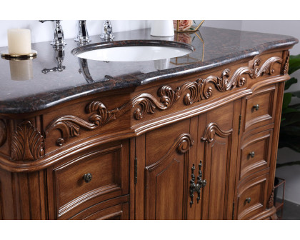 Elegant Bathroom Vanity - Teak, L 48" (VF38848TK)