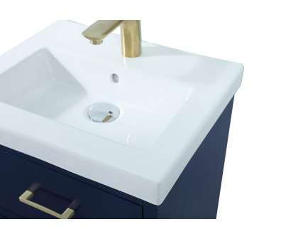 Elegant Bathroom Vanity - Blue, L 18" (VF41018MBL)