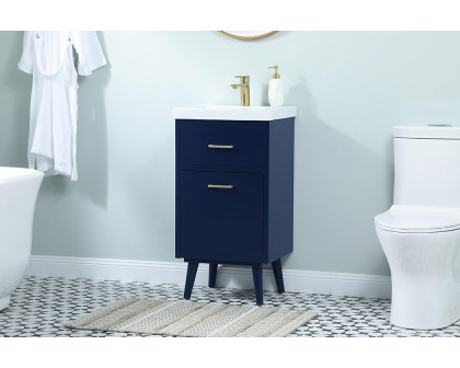 Elegant Bathroom Vanity - Blue, L 18" (VF41018MBL)