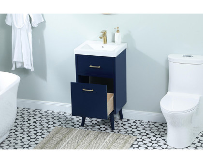 Elegant Bathroom Vanity - Blue, L 18" (VF41018MBL)