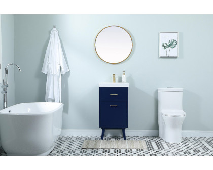 Elegant Bathroom Vanity - Blue, L 18" (VF41018MBL)