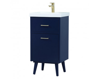 Elegant Bathroom Vanity - Blue, L 18" (VF41018MBL)