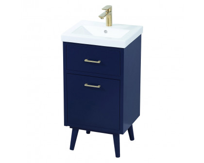 Elegant Bathroom Vanity - Blue, L 18" (VF41018MBL)