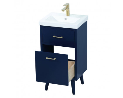 Elegant Bathroom Vanity - Blue, L 18" (VF41018MBL)