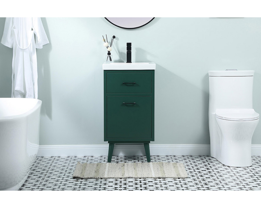 Elegant Bathroom Vanity - Green, L 18" (VF41018MGN)