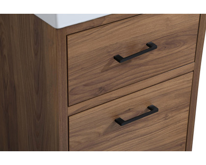 Elegant Bathroom Vanity - Walnut Brown, L 18" (VF41018WB)