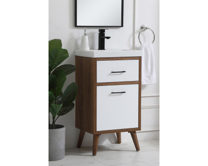 Elegant Bathroom Vanity - White, L 18" (VF41018WH)