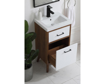 Elegant Bathroom Vanity - White, L 18" (VF41018WH)