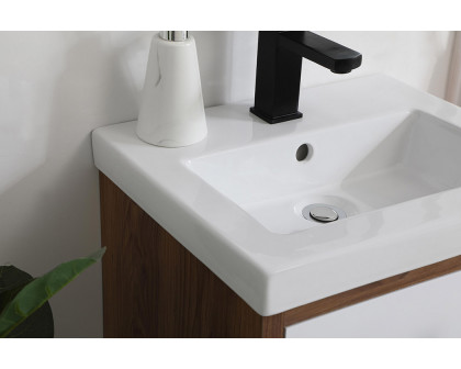 Elegant Bathroom Vanity - White, L 18" (VF41018WH)