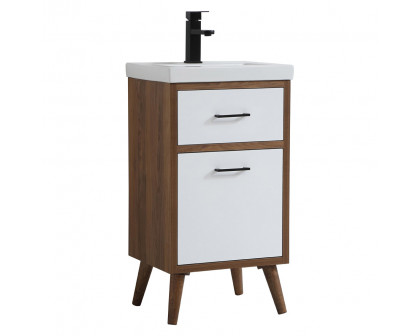 Elegant Bathroom Vanity - White, L 18" (VF41018WH)