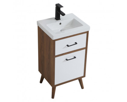 Elegant Bathroom Vanity - White, L 18" (VF41018WH)