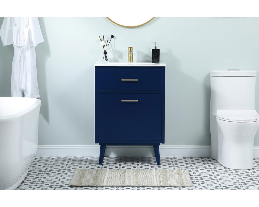 Elegant Bathroom Vanity - Blue, L 24" (VF41024MBL)