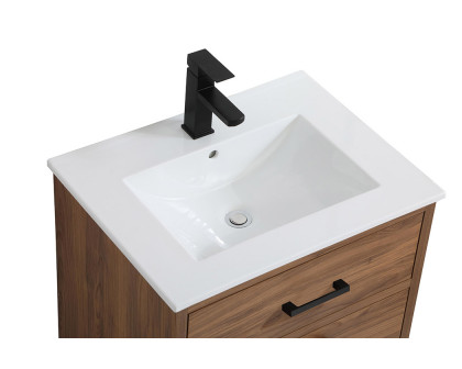 Elegant Bathroom Vanity - Walnut Brown, L 24" (VF41024WB)