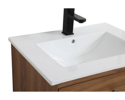 Elegant Bathroom Vanity - Walnut Brown, L 24" (VF41024WB)