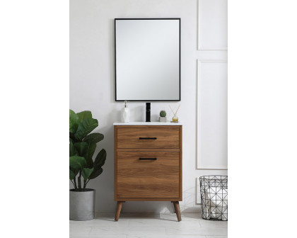 Elegant Bathroom Vanity - Walnut Brown, L 24" (VF41024WB)