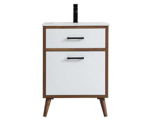 Elegant Bathroom Vanity - White, L 24" (VF41024WH)