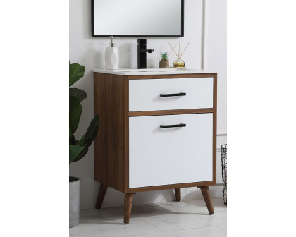 Elegant Bathroom Vanity - White, L 24" (VF41024WH)