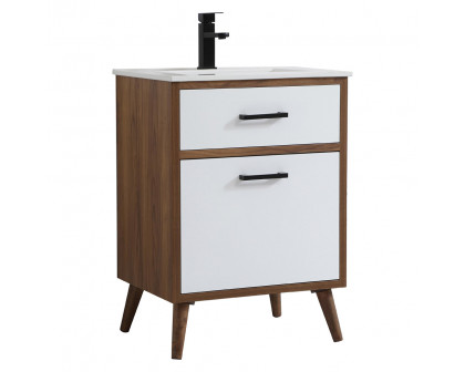 Elegant Bathroom Vanity - White, L 24" (VF41024WH)