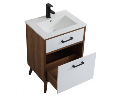 Elegant Bathroom Vanity - White, L 24" (VF41024WH)