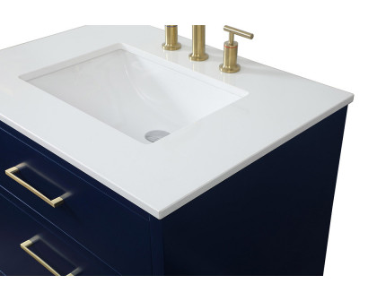 Elegant Bathroom Vanity - Blue (VF41030MBL)