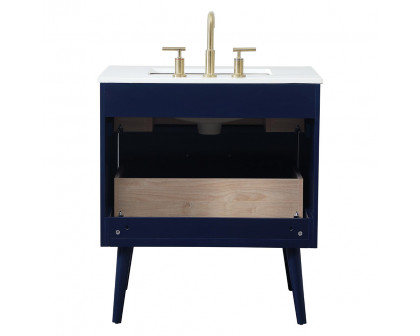 Elegant Bathroom Vanity - Blue (VF41030MBL)