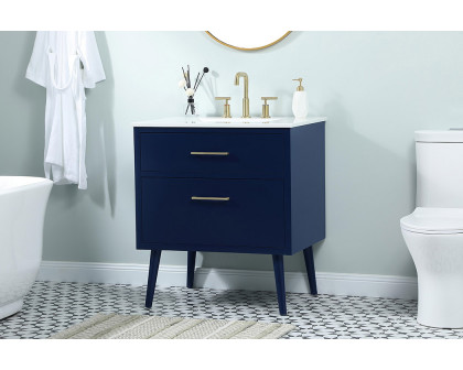 Elegant Bathroom Vanity - Blue (VF41030MBL)