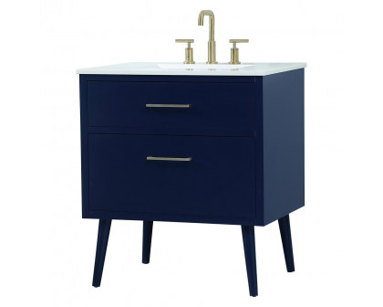 Elegant Bathroom Vanity - Blue (VF41030MBL)