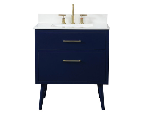 Elegant Bathroom Vanity - Blue (VF41030MBL-BS)